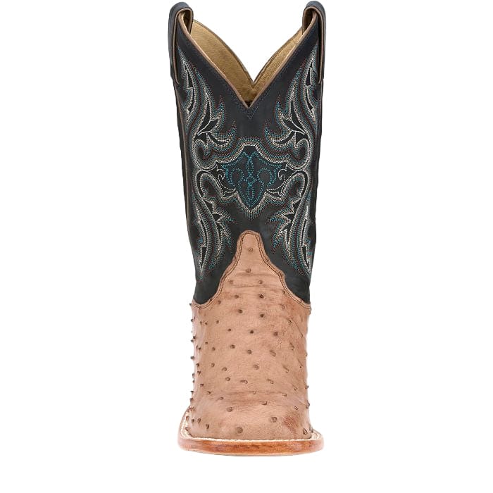 JUSTIN Boots Justin Men's Moseley Coffee Brown Full Quill Ostrich Boots JE5172