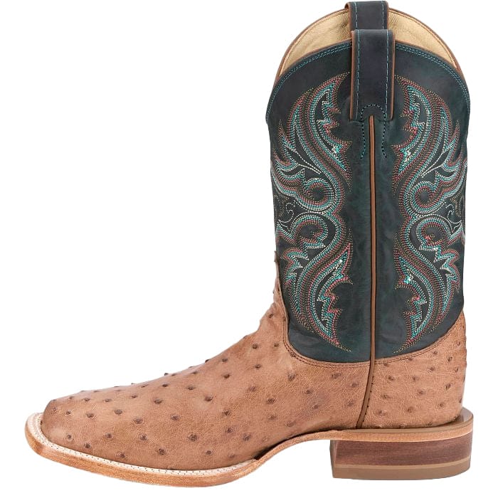 JUSTIN Boots Justin Men's Moseley Cognac Full Quill Ostrich Exotic Western Boots JE5171