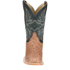 JUSTIN Boots Justin Men's Moseley Cognac Full Quill Ostrich Exotic Western Boots JE5171