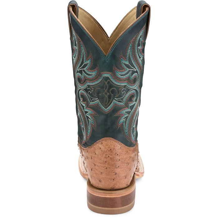JUSTIN Boots Justin Men's Moseley Cognac Full Quill Ostrich Exotic Western Boots JE5171