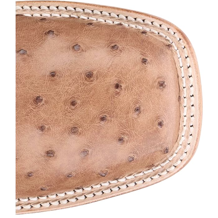 JUSTIN Boots Justin Men's Moseley Cognac Full Quill Ostrich Exotic Western Boots JE5171