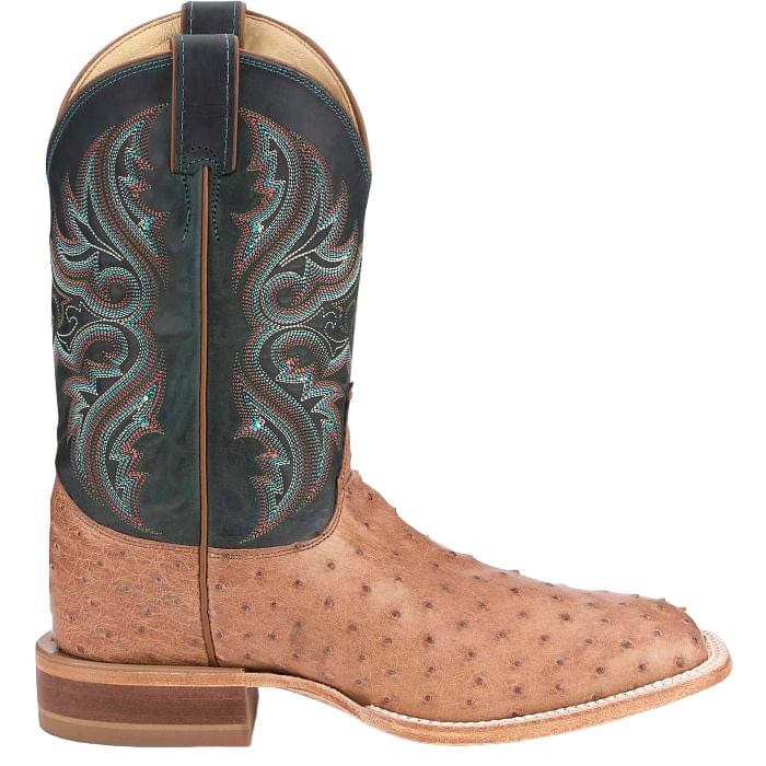 JUSTIN Boots Justin Men's Moseley Cognac Full Quill Ostrich Exotic Western Boots JE5171