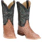 JUSTIN Boots Justin Men's Moseley Cognac Full Quill Ostrich Exotic Western Boots JE5171