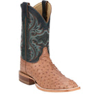 JUSTIN Boots Justin Men's Moseley Cognac Full Quill Ostrich Exotic Western Boots JE5171