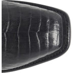 JUSTIN Boots Justin Men's Obsidian Black Panama Caiman Exotic Cowboy Boots GR5333