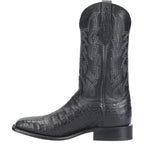 JUSTIN Boots Justin Men's Obsidian Black Panama Caiman Exotic Cowboy Boots GR5333