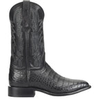 JUSTIN Boots Justin Men's Obsidian Black Panama Caiman Exotic Cowboy Boots GR5333