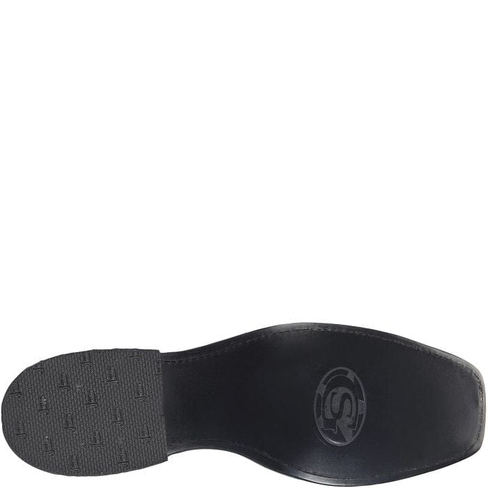 JUSTIN Boots Justin Men's Obsidian Black Rancher Ostrich Exotic Cowboy Boot GR5335