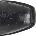 JUSTIN Boots Justin Men's Obsidian Black Rancher Ostrich Exotic Cowboy Boot GR5335