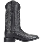 JUSTIN Boots Justin Men's Obsidian Black Rancher Ostrich Exotic Cowboy Boot GR5335