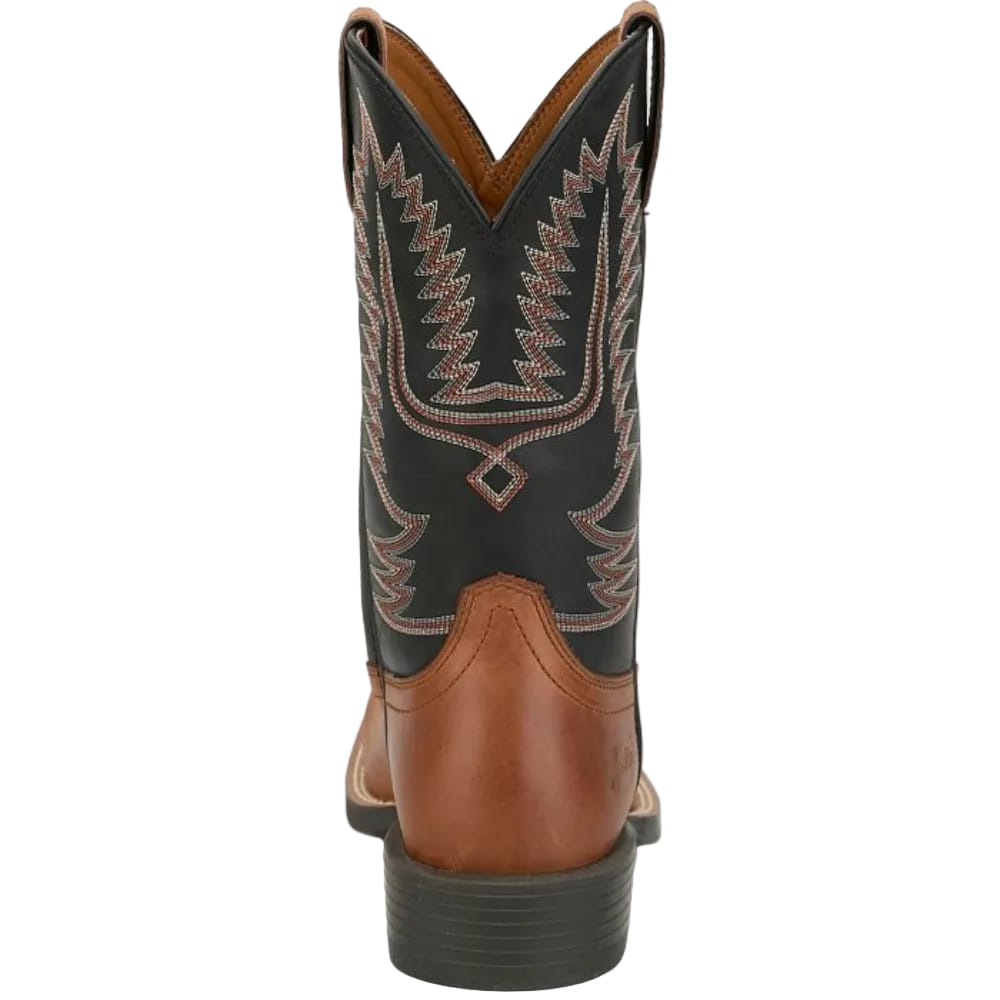 JUSTIN Boots Justin Men's Tan & Black Gage Water Buffalo Square Toe Western Boots SE7535