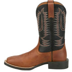 JUSTIN Boots Justin Men's Tan & Black Gage Water Buffalo Square Toe Western Boots SE7535
