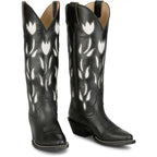 JUSTIN Boots Justin Women's Black May Floral Inlay Western Boots VN4455