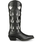 JUSTIN Boots Justin Women's Black May Floral Inlay Western Boots VN4455
