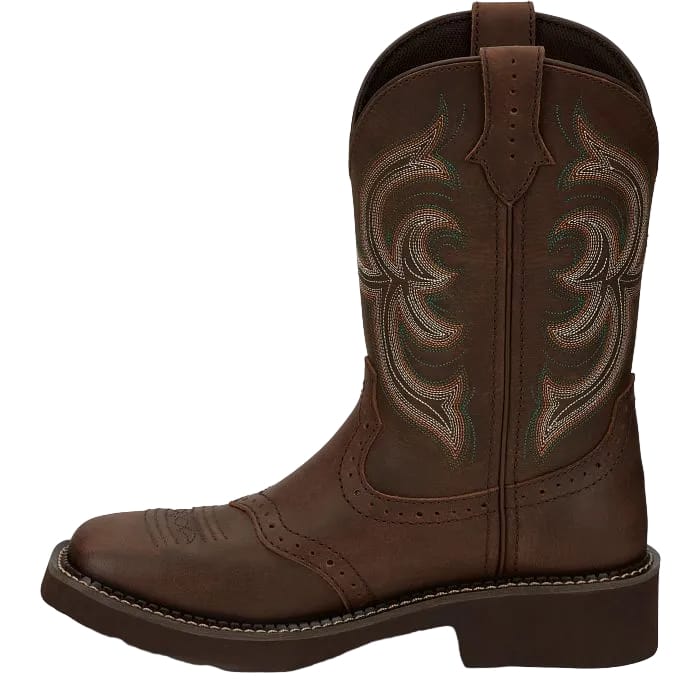 JUSTIN Boots Justin Women's Brown Inji II Wide Round Toe Western Boots GY9984