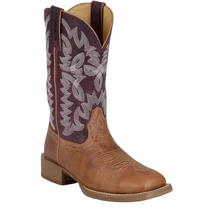 JUSTIN Boots Justin Women's Chestnut & Plum Ashtyn Western Boots UN2340