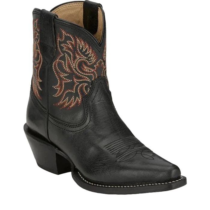 JUSTIN Boots Justin Women's Coal Black Isabella 7" Western Booties VN4422