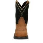 JUSTIN Boots Justin Women's Cognac & Black Darby 8" Waterproof Nano Comp Toe Work Boots GY9949