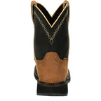 JUSTIN Boots Justin Women's Cognac & Black Darby 8" Waterproof Nano Comp Toe Work Boots GY9949