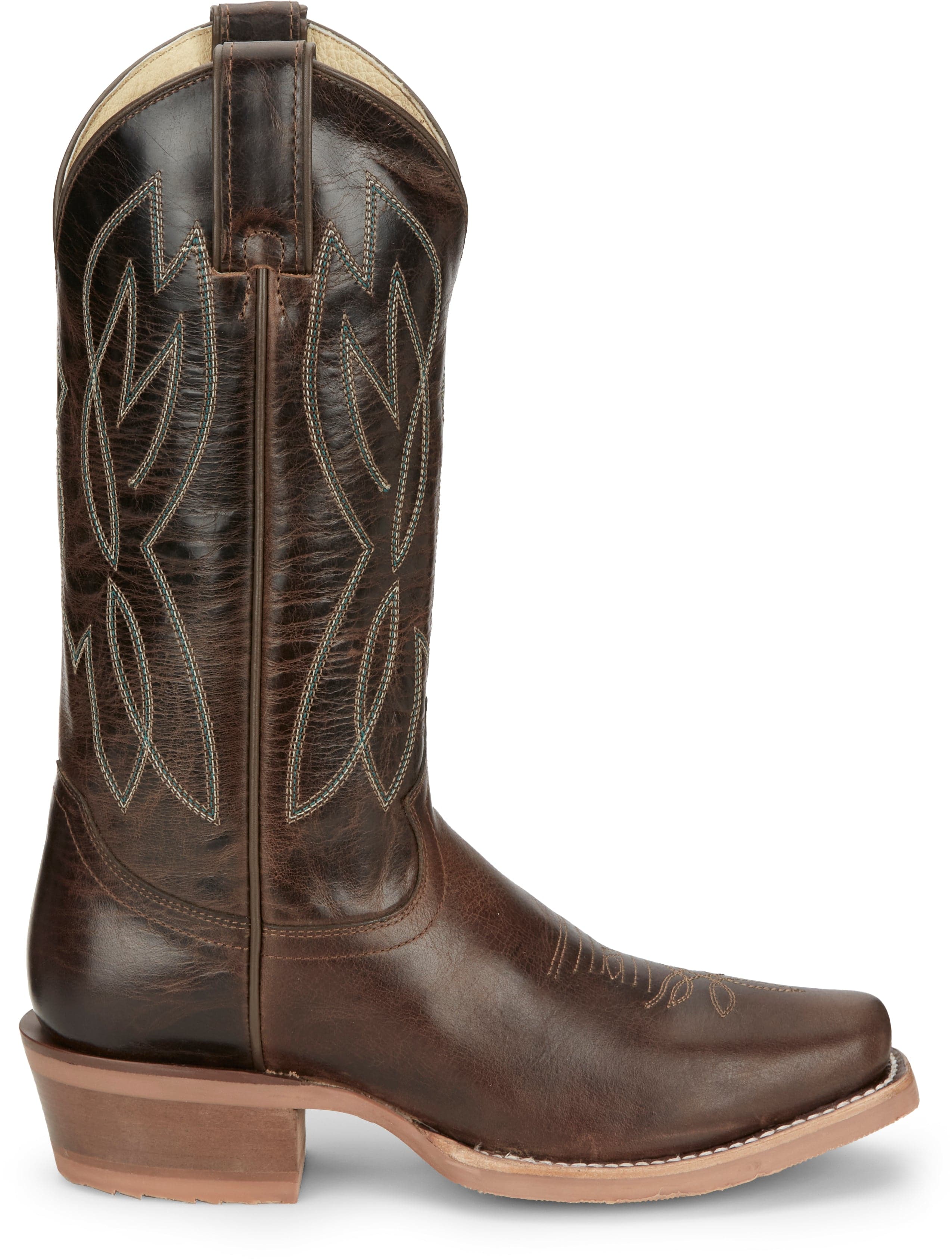Justin Women's Mayberry Umber Brown Square Toe Western Boots