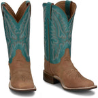 JUSTIN Boots Justin Women's Tan and Turquoise Shay Western Boots BR540