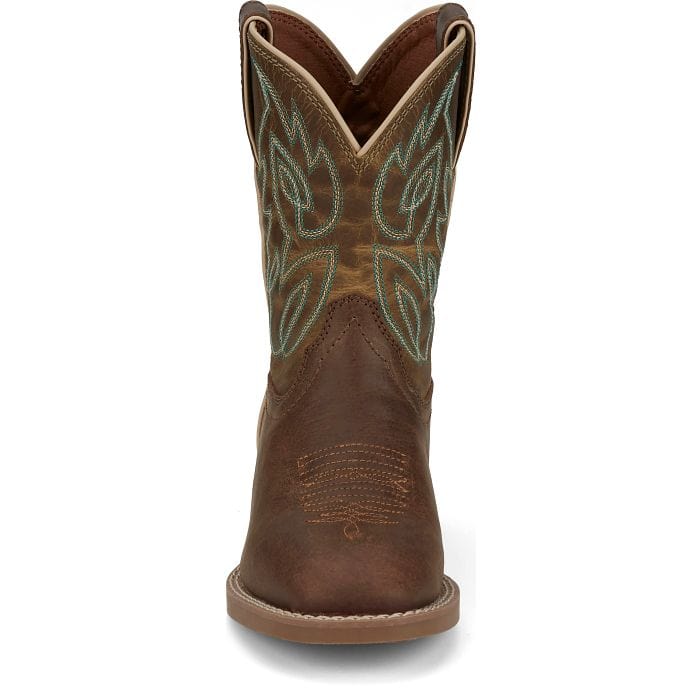 Justin Boots Kids - Boots - Boys Justin Kid's Brown Canter Junior Western Boots JK7515