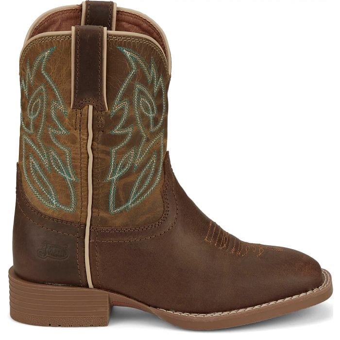 Justin Boots Kids - Boots - Boys Justin Kid's Brown Canter Junior Western Boots JK7515