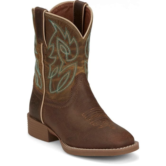 Justin Boots Kids - Boots - Boys Justin Kid's Brown Canter Junior Western Boots JK7515