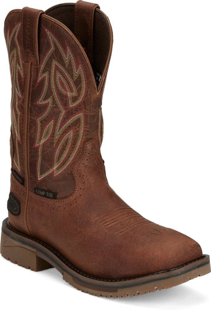 Justin Boots Mens - Boots - Work Justin Men's Wolf Brown Work Boots SE4752