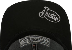 JUSTIN HATS Hats Justin Men's American Flag Black Patch Snapback Ball Cap JCBC728