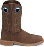 JUSTIN Mens - Boots - Western Justin Men's All Around Walnut Brown Steel Toe Waterproof Work Boot SE3115