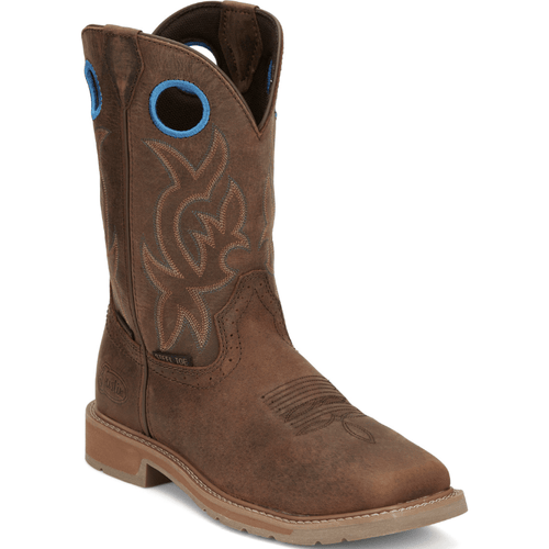 Justin Men's All Around Walnut Brown Steel Toe Waterproof Work