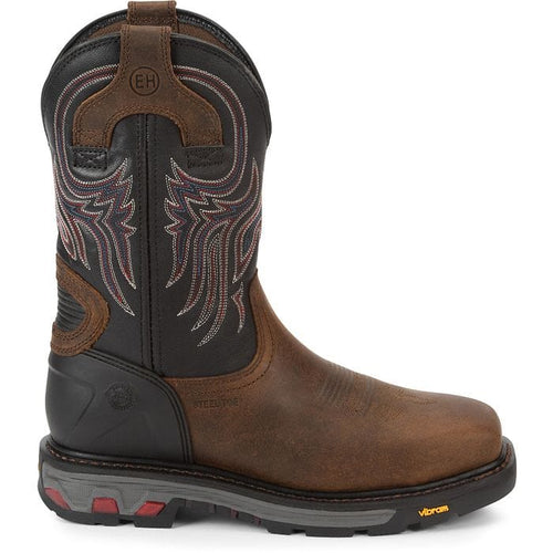 Justin Work Boots Justin Men's Commander-X5 Tanker Black Steel Toe Work Boots WK2104