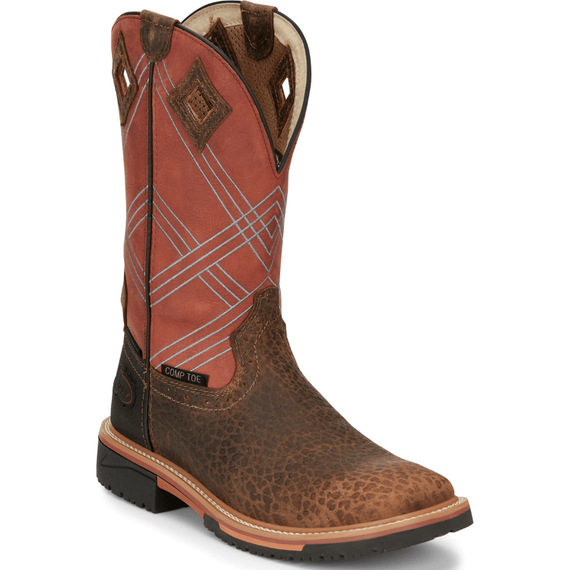 Justin Work Boots Justin Men's Dalhart Brown Nano Composite Toe Waterproof Work Boot SE4218