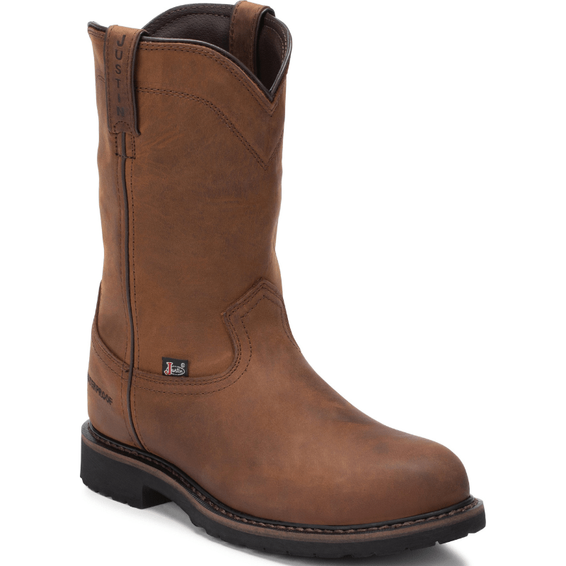 Justin Work Boots Justin Men's Drywall Pull-On Steel Toe Waterproof Work Boots SE4961
