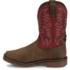 JUSTIN WORK Boots Justin Men's Peanut & Crimson Thorn Waterproof Comp Toe Work Boots SE4753