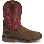 JUSTIN WORK Boots Justin Men's Peanut & Crimson Thorn Waterproof Comp Toe Work Boots SE4753