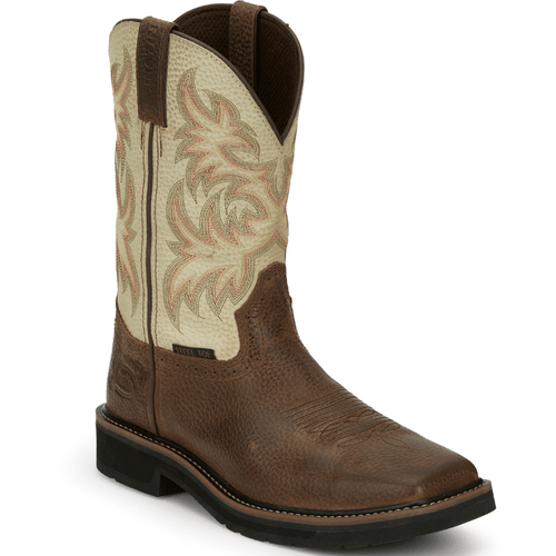 Justin Work Boots Justin Men's Stampede Driller Copper Steel Toe Work Boots SE4684