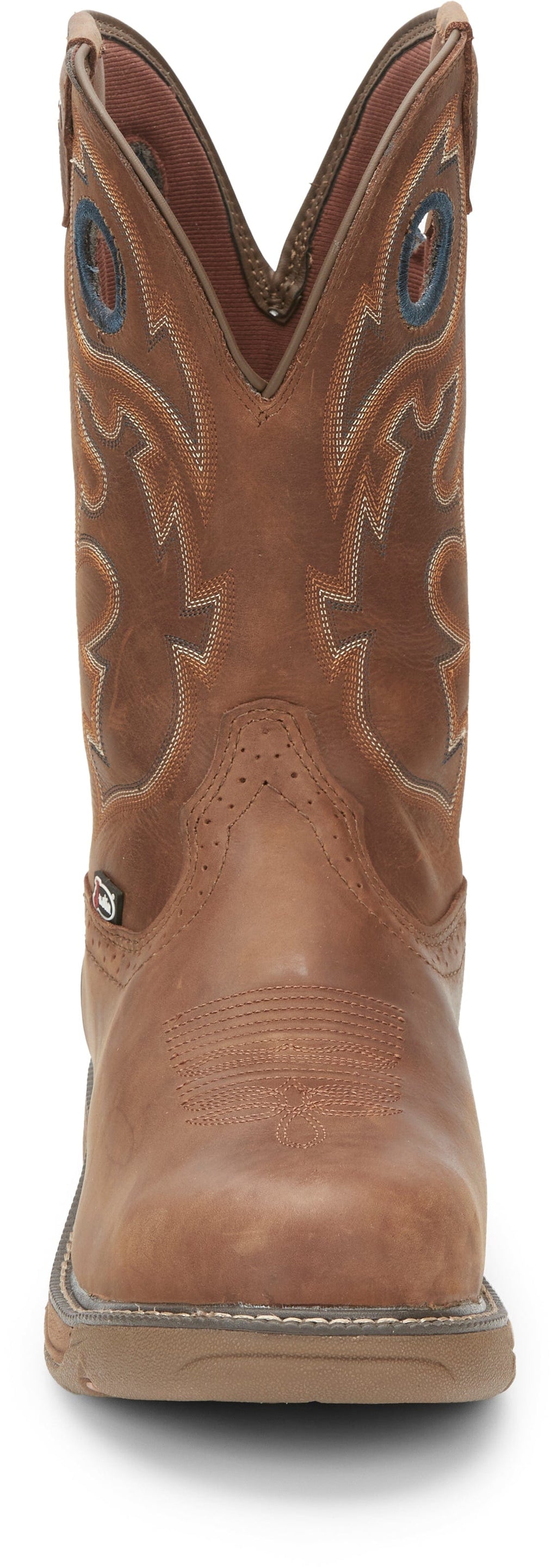 Justin Work Boots Justin Men's Stampede Rush Barley Brown Waterproof Nano Comp Round Toe Work Boots SE4334
