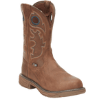 Justin Work Boots Justin Men's Stampede Rush Barley Brown Waterproof Nano Comp Round Toe Work Boots SE4334