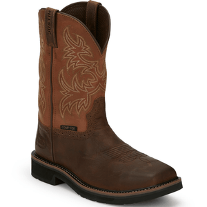 Justin Work Boots Justin Men's Stampede Switch Brown Composite Toe Work Boots SE4812