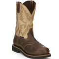 Justin Work Boots Justin Men's Superintendent Golden Brown Steel Toe Work Boot SE4661