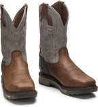 Justin Work Boots Justin Men's Tanker Timber Brown Waterproof Steel Toe Work Boots WK2102