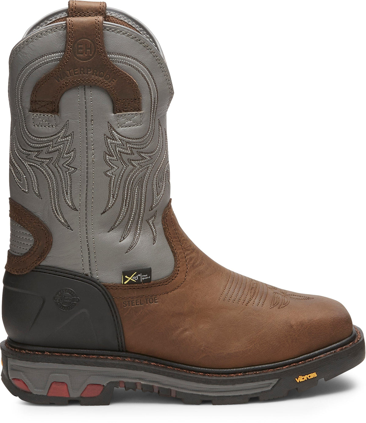 Justin Work Boots Justin Men's Tanker Timber Brown Waterproof Steel Toe Work Boots WK2102