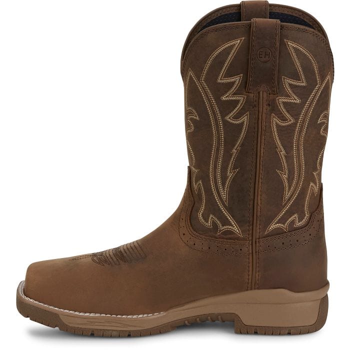 JUSTIN WORK Boots Justin Men's Taupe Nitread Waterproof Nano Comp Toe Work Boots CR3207