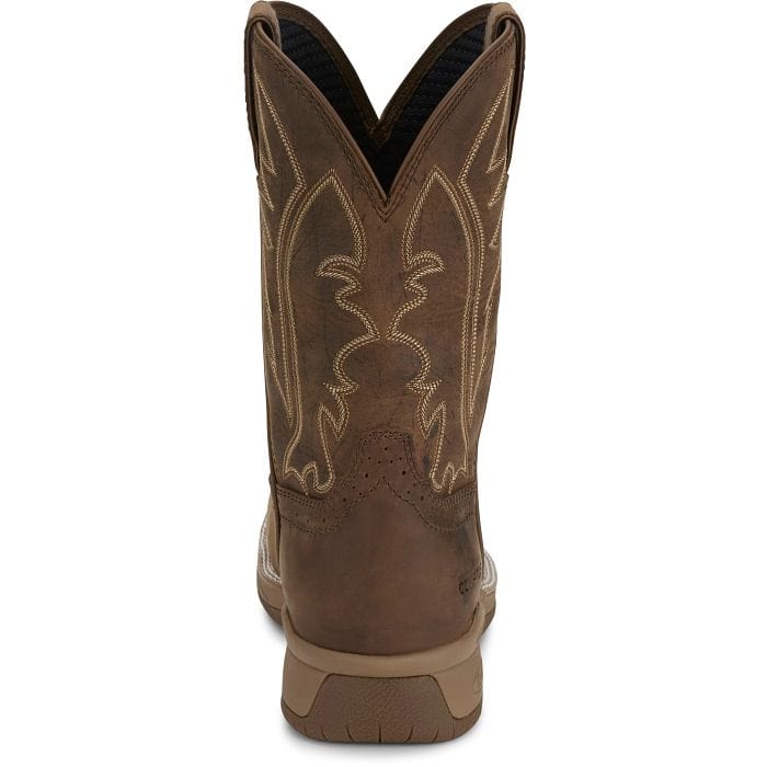 JUSTIN WORK Boots Justin Men's Taupe Nitread Waterproof Nano Comp Toe Work Boots CR3207