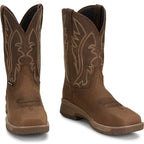 JUSTIN WORK Boots Justin Men's Taupe Nitread Waterproof Nano Comp Toe Work Boots CR3207