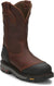 Justin Work Boots Justin Men's Warhawk Chestnut Brown Waterproof Nano Composite Toe Work Boots WK2152