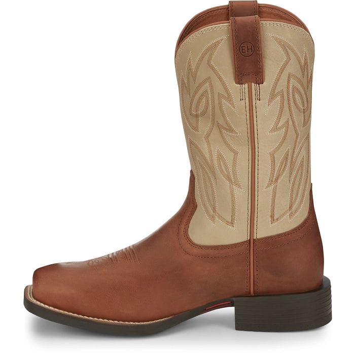 JUSTIN WORK Boots Justin Men's Whiskey Brown Stampede Canter Steel Toe Work Boots SE4511