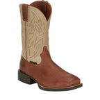 JUSTIN WORK Boots Justin Men's Whiskey Brown Stampede Canter Steel Toe Work Boots SE4511